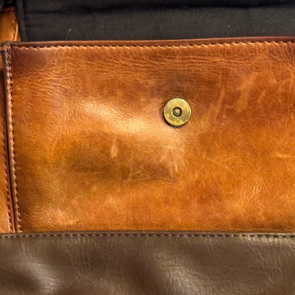 Stone & Co Retro Classic Brown Leather Purse / Crossbody Bag - Picture 7 of 13